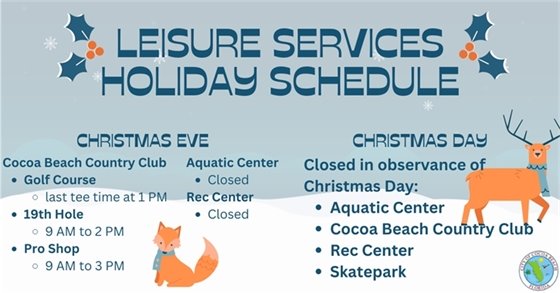 Leisure Services Schedule found in text
