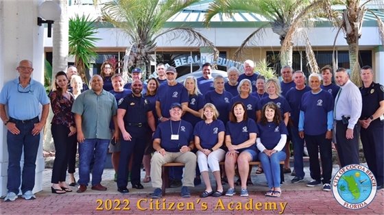 Photo of the 2022 Citizen's Academy Graduates at the Cocoa Beach Country Club
