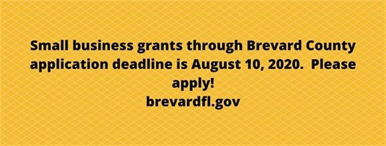 Small business grants deadline August 10, 2020