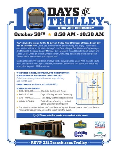Beach Trolley  October 30 celebration