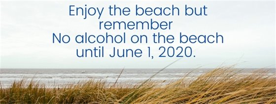 No alcohol on the beach