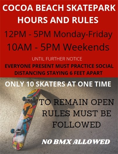 Skatepark open 
