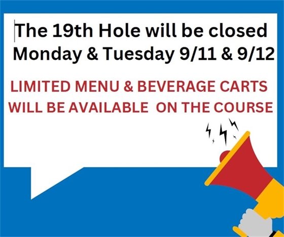 19th Hole Closed
