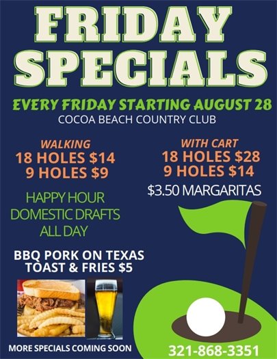 Golf Friday specials
