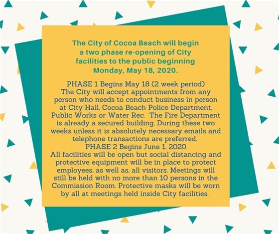 City buildings opening May 18 with restrictions