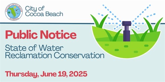 Public Notice: State of Water Reclamation Conservation. Thursday, June 19, 2025