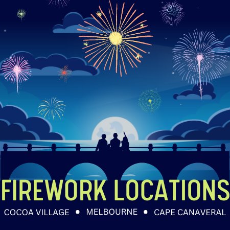 Image of friends sitting on a bridge watching a fireworks show over the water