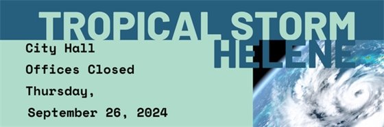 City Hall closed on Thursday, September 26, 2024