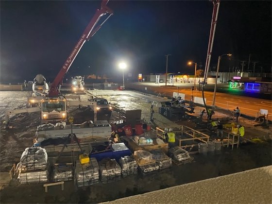 pouring police station foindation