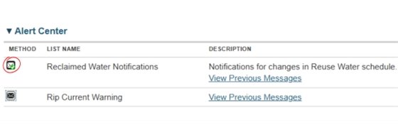 Reclaimed Water Notification