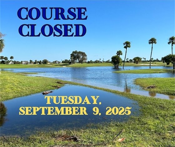course closed, Tuesday, September 9, 2025