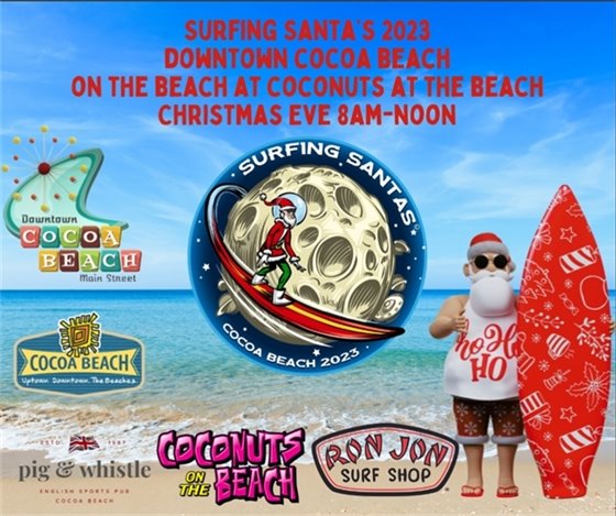 surfing santas