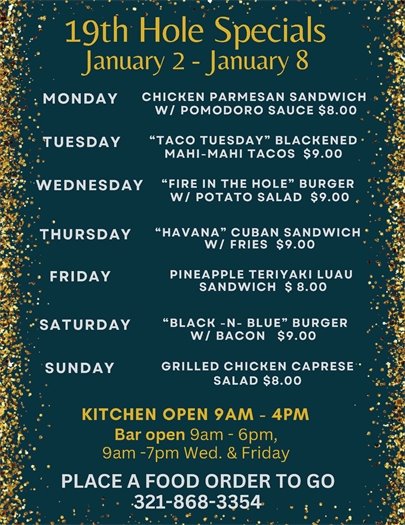 19th Hole Specials