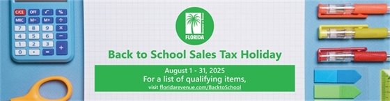 Back to school sales tax holiday information in text