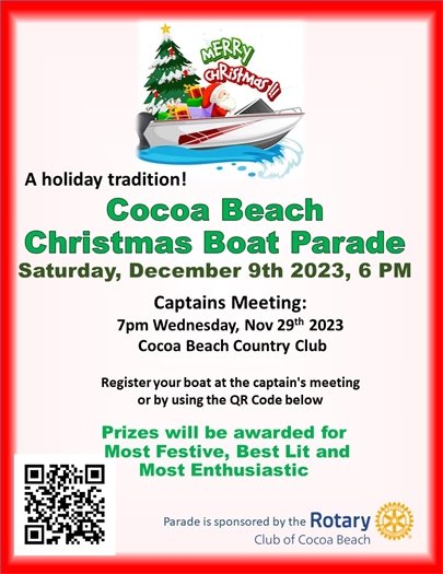 Rotary Boat Parade - Captains meeting info on page