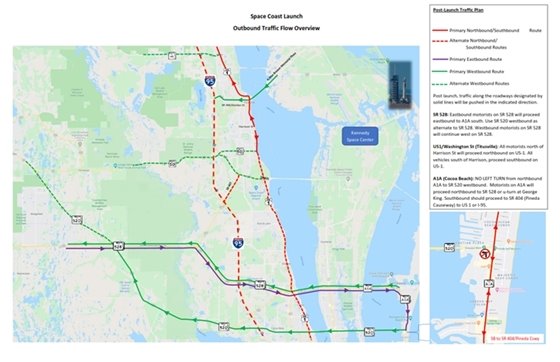 FDOT Traffic plan for Launch