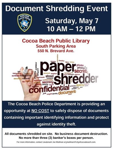 Shredding event May 7