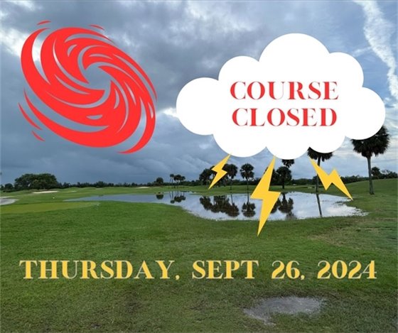 Course closed, Thursday Sept 26, 2024