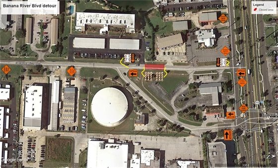 Road detour and closure