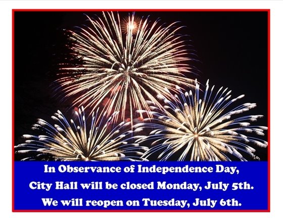 City Hall closed July 5