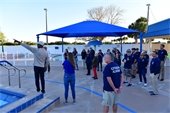 Group of Citizens Academy Members taking a tour of the Aquatic Center