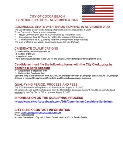 City of Cocoa Beach General Elections