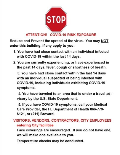 guidelines for entering facilities