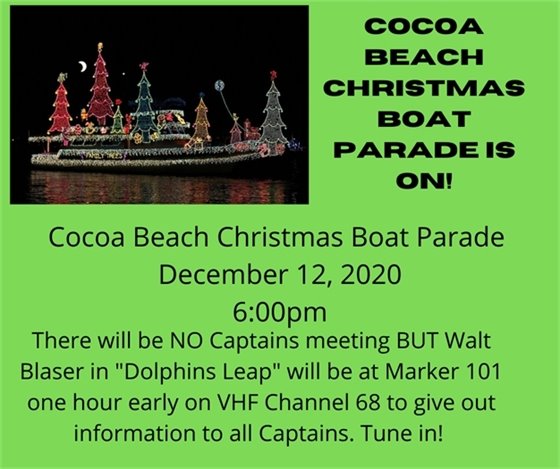 Christmas Boat Parade is sponsored by the Rotary of Cocoa Beach