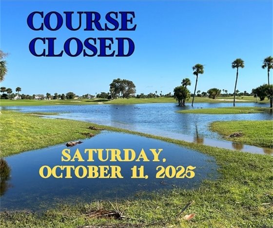 course closed, Saturday October 11, 2025