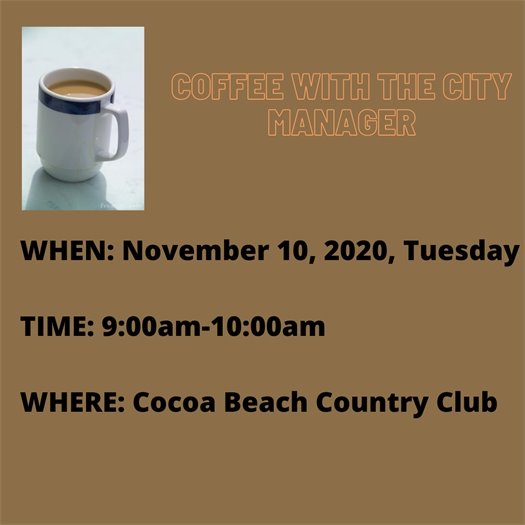 Coffee with the City Manager Nov 10
