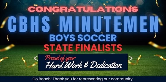 Congratulations Cocoa Beach High School Minutemen Boys soccer