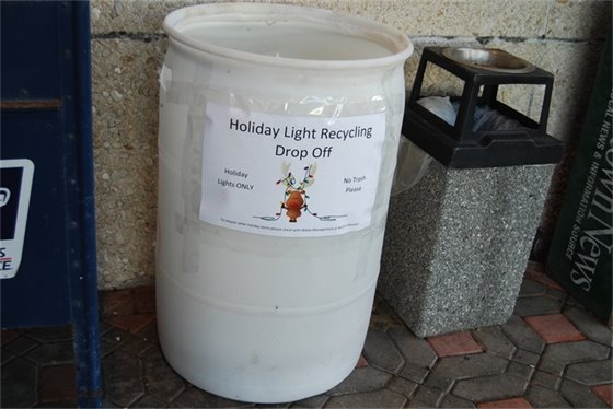 Drop off your used Christmas lights