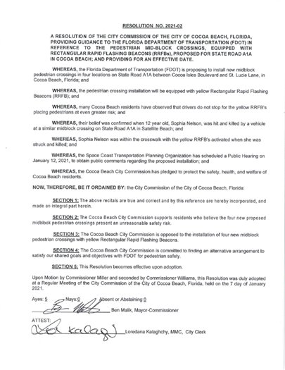 Commission resolution to block mind-block crossings