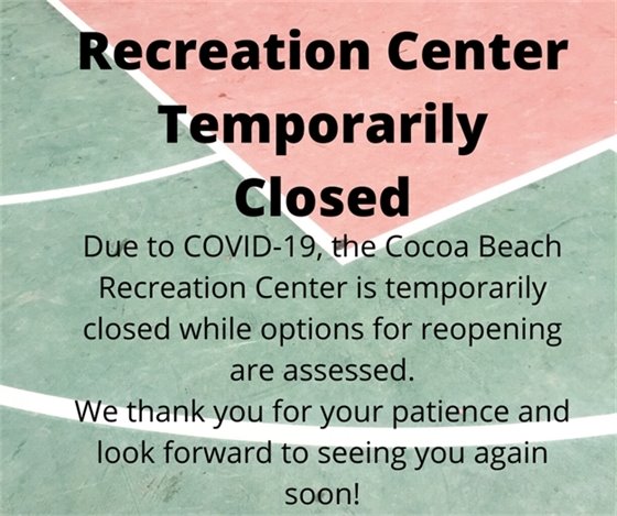 Rec Center closed temporarily