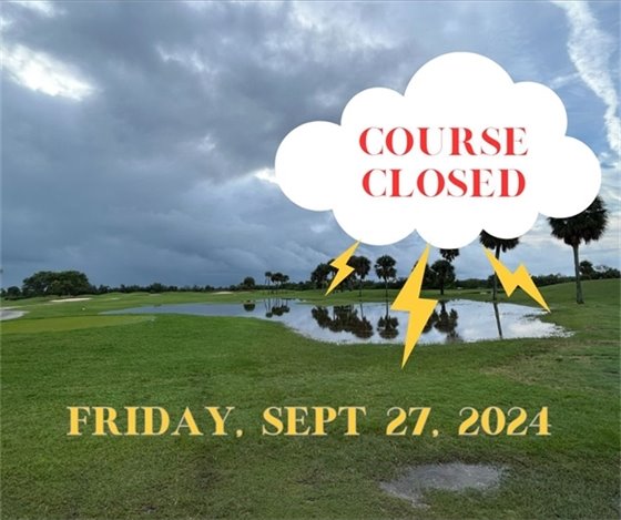 course closed, Friday September 27, 2024