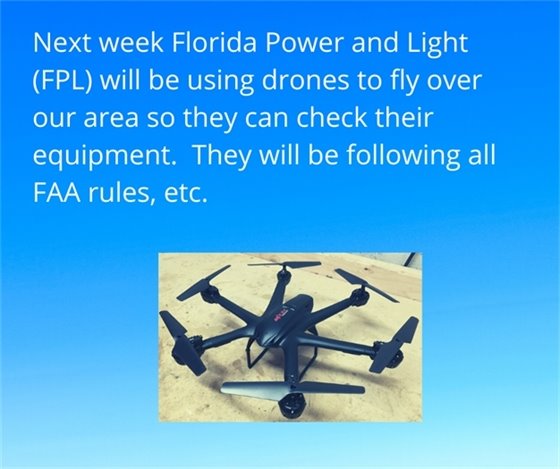FPL drone checking equipment