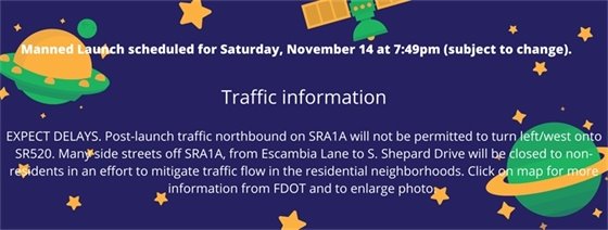 Traffic information for launch