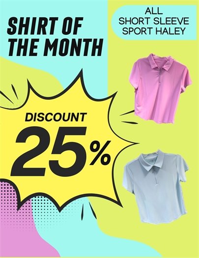 Shirt of the Month Sport Haley short sleeve shirts 25% off 