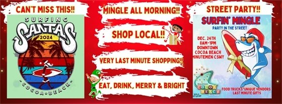 surfing santa