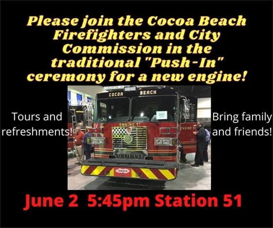 New fire engine push in